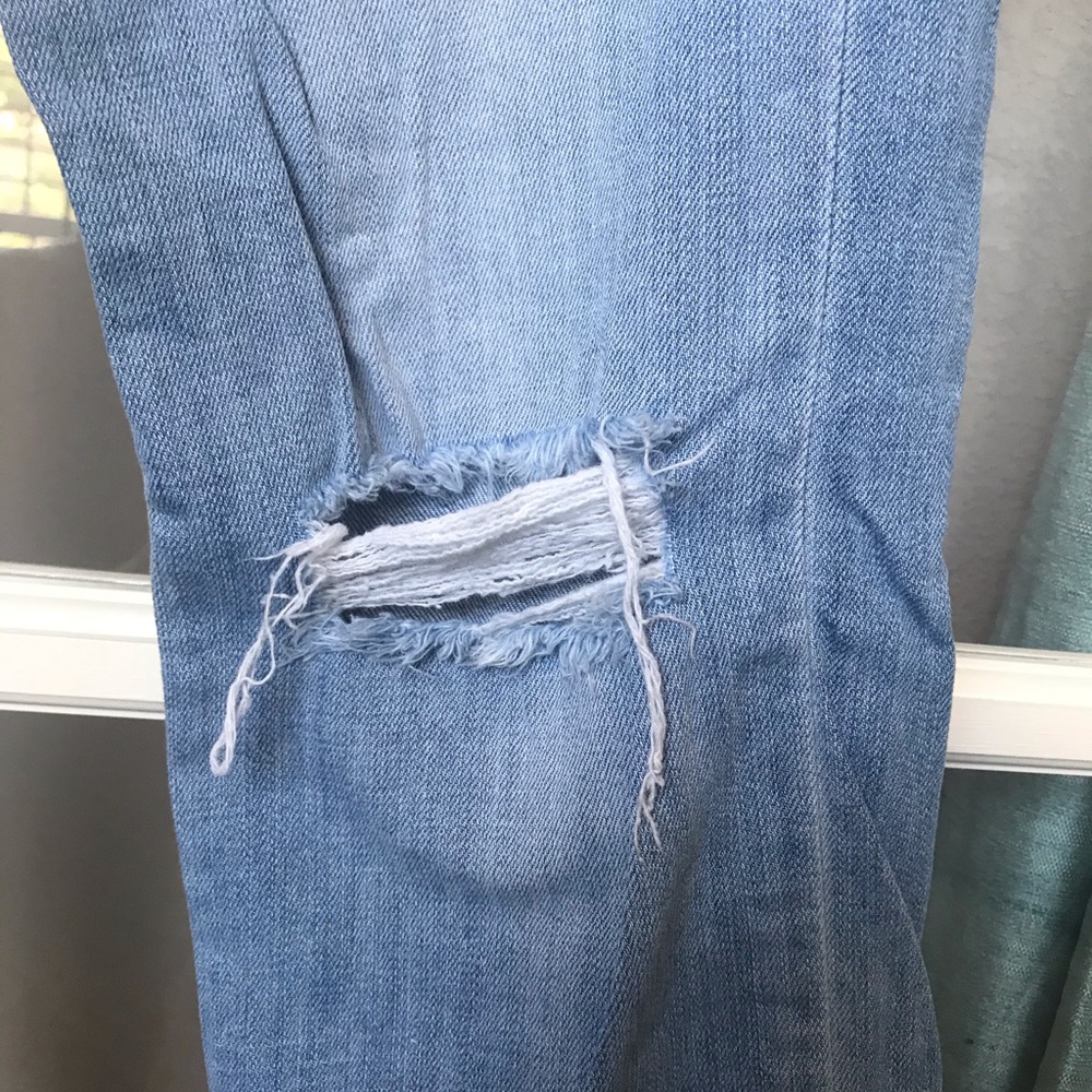 Lucky Brand Distressed Straight Denim - Picture 4 of 6